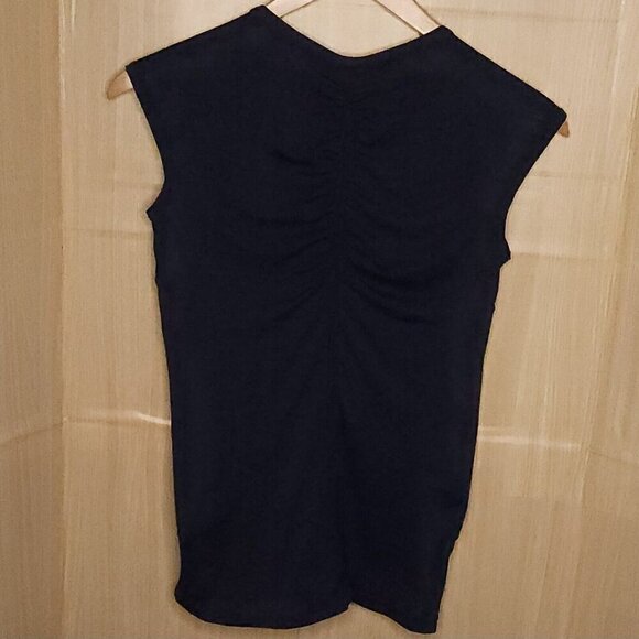 Athleta Dark Blue Sleeveless Full Zip Tunic Top Medium - Picture 2 of 7